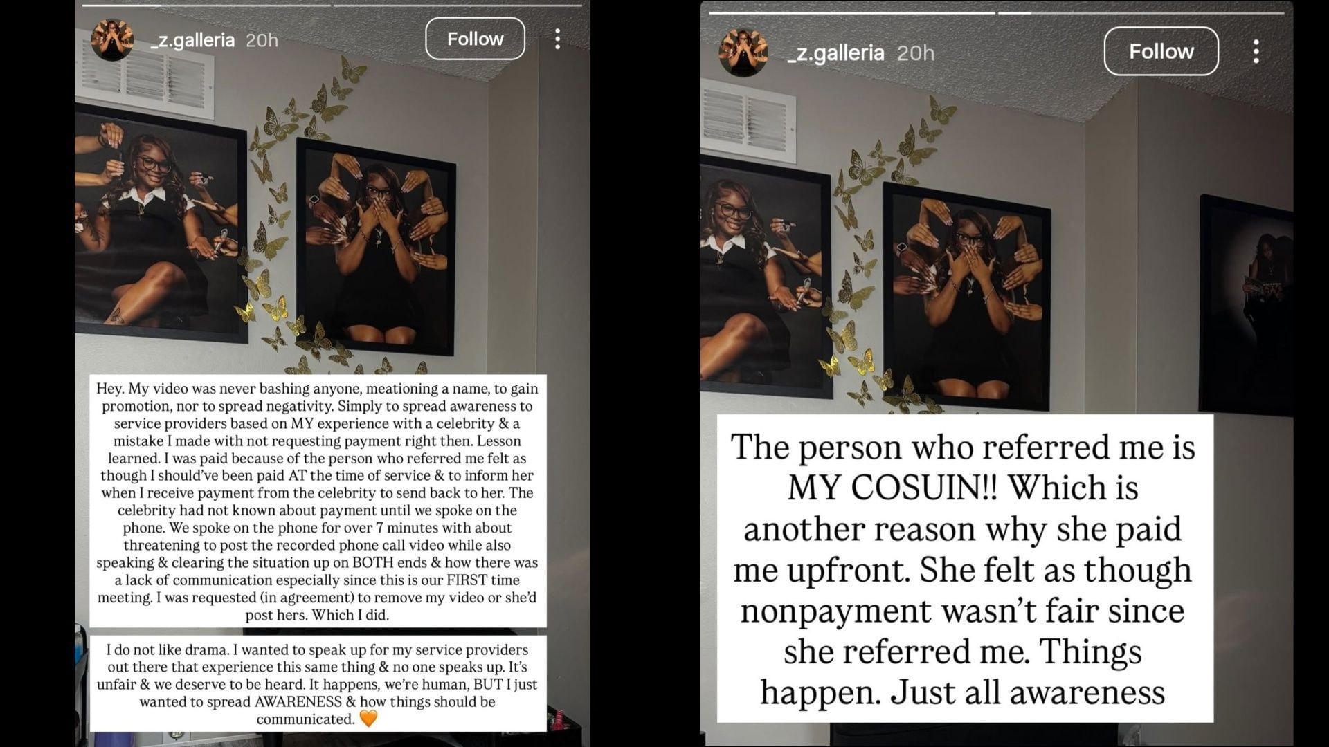 Zanaya issued her response after Kash Doll&#039;s IG Stories (Image via Instagram/@_z.galleria)