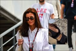 Carlos Sainz's girlfriend Rebecca Donaldson flaunts toned abs in all black overalls