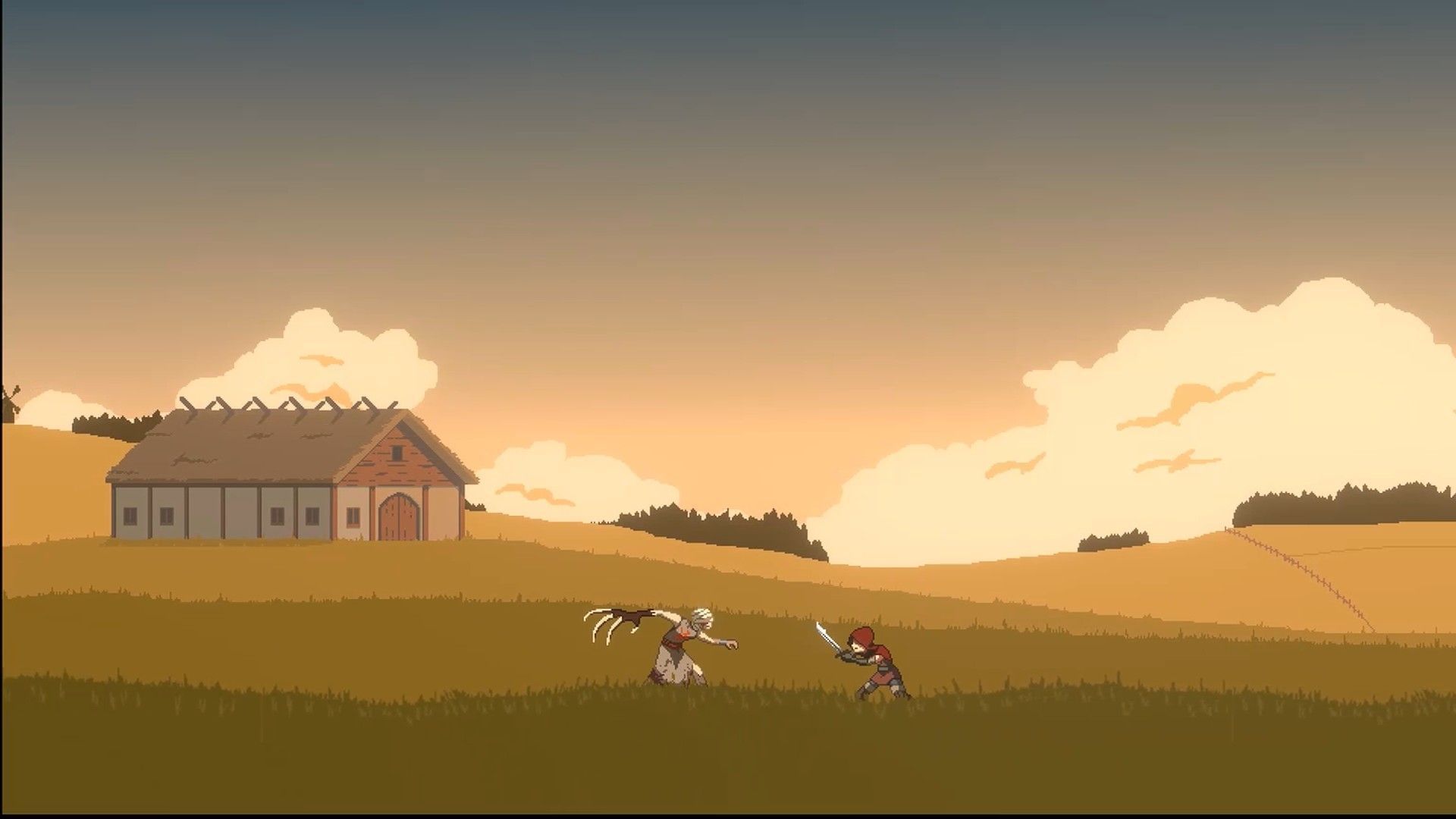 Necrofugitive&#039;s art-style is eye-catching (Image via Black Garden Studios)