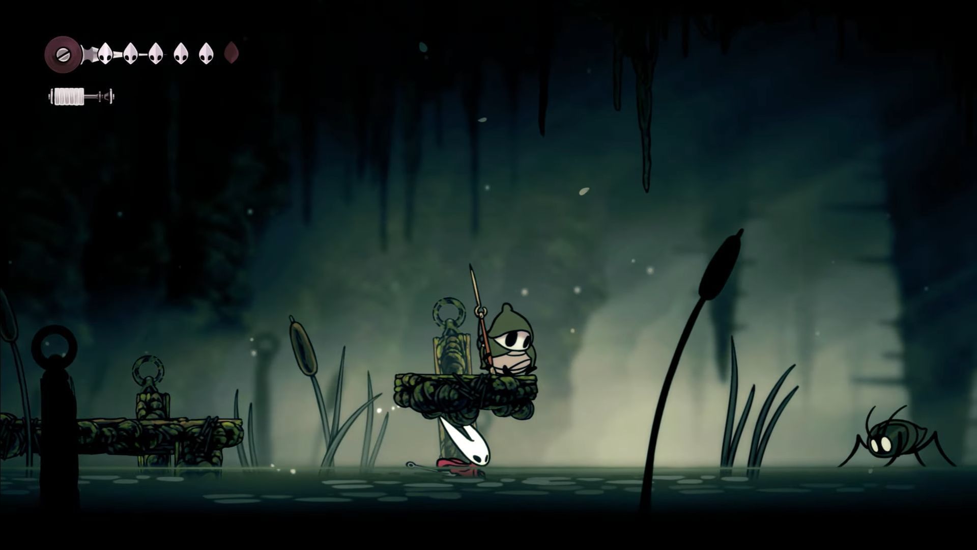 Hornet can now swim (Image via Team Cherry)