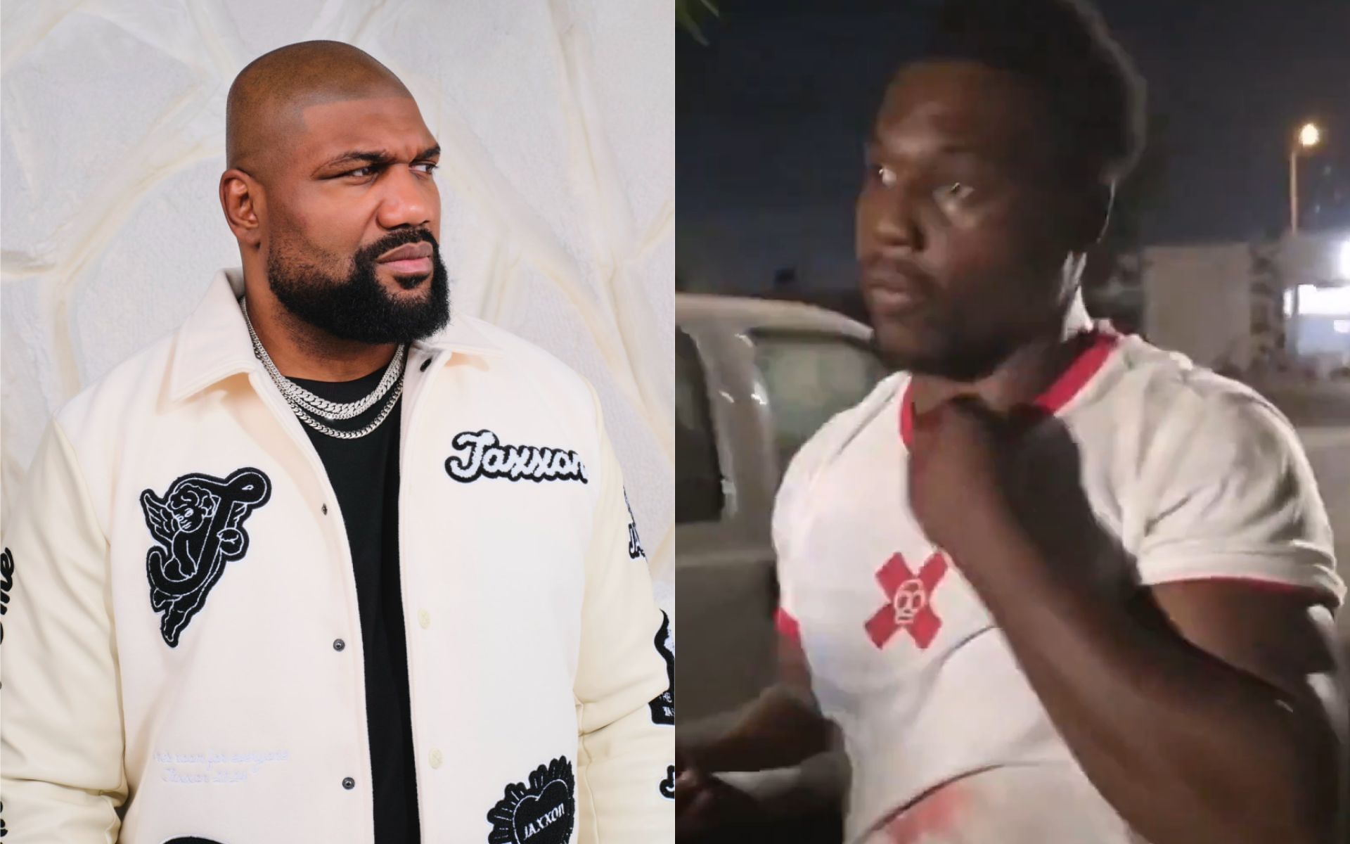 Video of Rampage Jackson seemingly mocking his son Raja Jackson before the latter