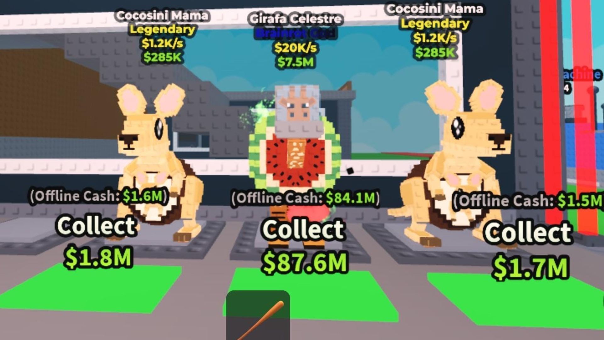 Cocosini Mama gives 1200 Cash per second (Image via Roblox)