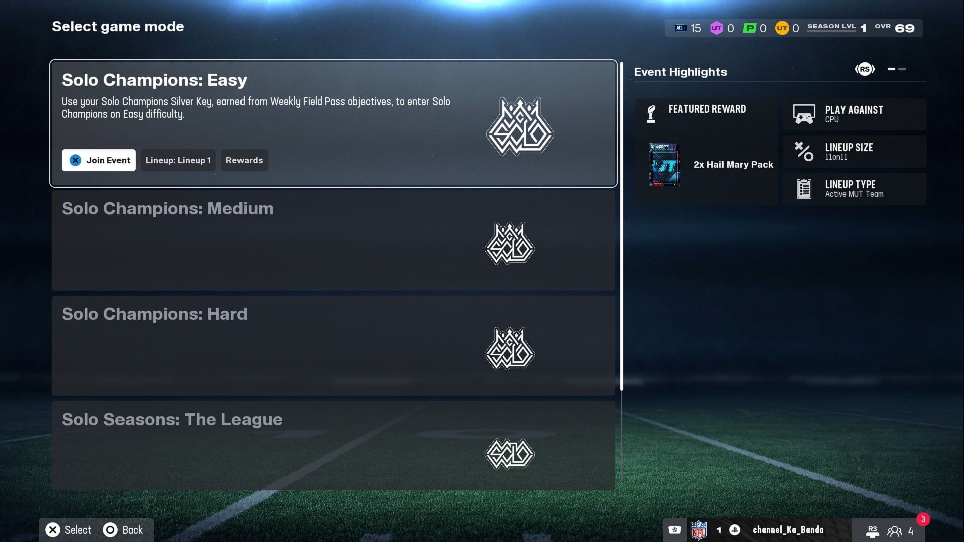 Solo Champions in MUT (Image via EA Sports)