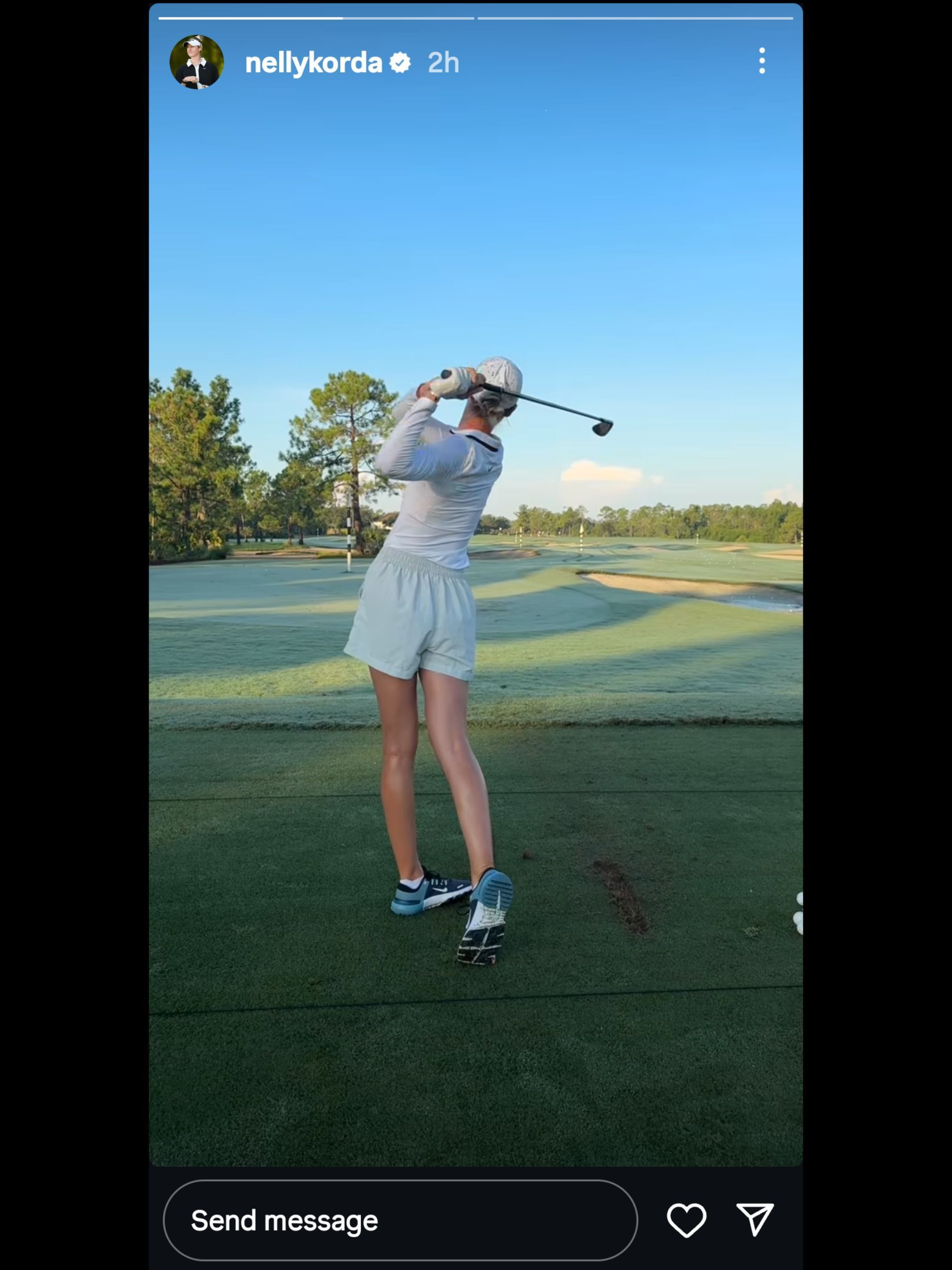 Screenshot from Korda&#039;s Instagram story / Source: @nellykorda on Instagram