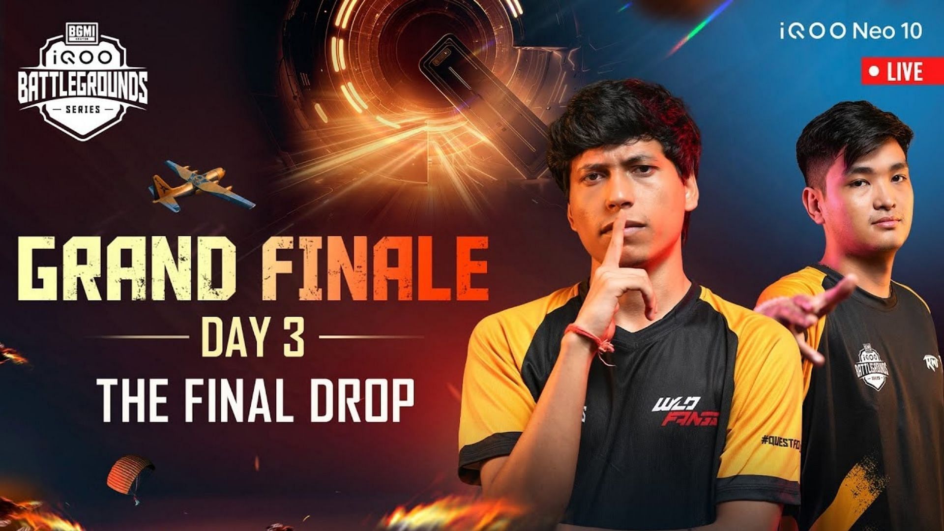 Day 3 of Battlegrounds Series 2025 finale takes place on August 10 (Image via YouTube/iQOO Esports)