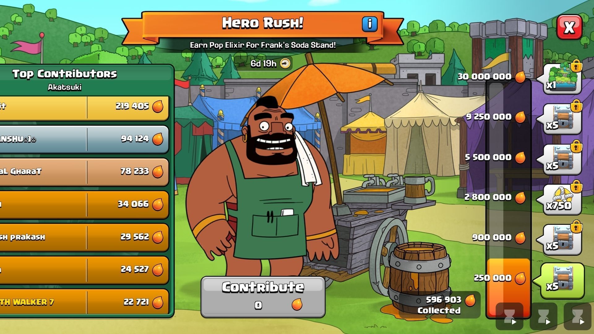 Check out the rewards of the Hero Rush event (Image via Supercell)