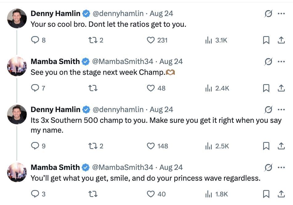 Exchange between Hamlin and Smith on X