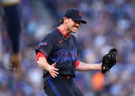 Bieber in action for the Blue Jays against the Milwaukee Brewers on Friday - Source: Getty