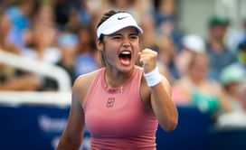 PICTURE: Emma Raducanu sweats through intense training in redemption bid for US Open days after Cincinnati loss