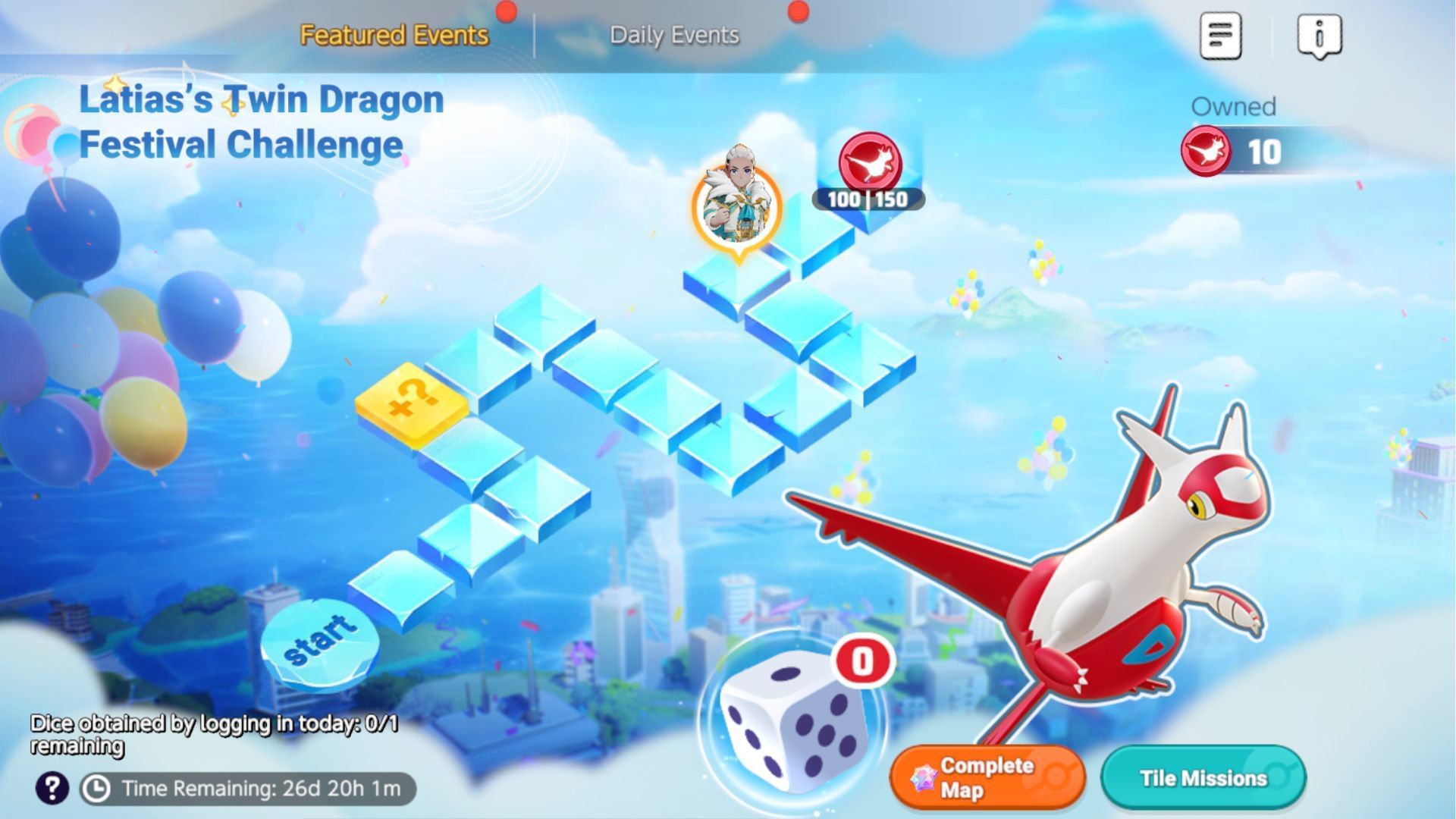 The Latias&#039;s Twin Dragon Festival Challenge (Image via The Pokemon Company)
