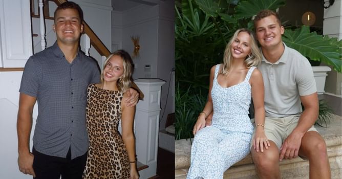 Mason Taylor’s GF Sage Wagner twins with Jets TE in green during ‘open practice’ in Big Apple ahead of preseason clash vs. Eagles