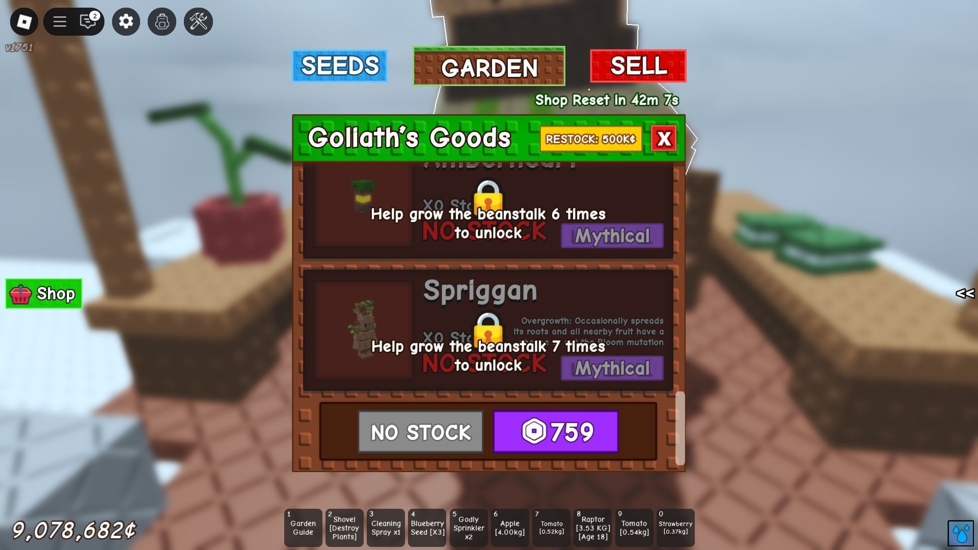 Spriggan in Goliath&#039;s Goods (Image via Roblox)