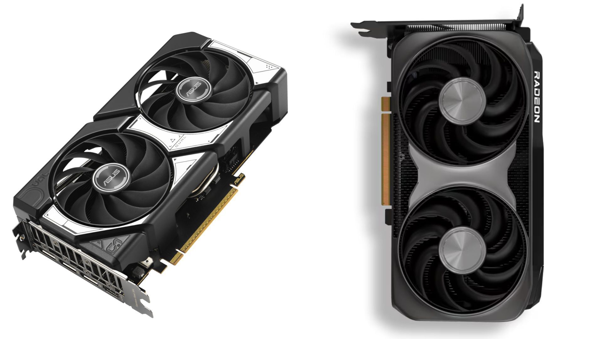 The RTX 5050 and RX 9060 XT are designed to compete against each other (Image via Nvidia and AMD)