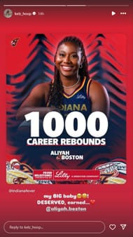 Kelsey Mitchell shared this on her Instagram story. (Photo: @kelz_hoop on IG)