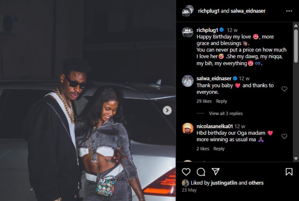 Screenshot of the Instagram post&#039;s comment section.