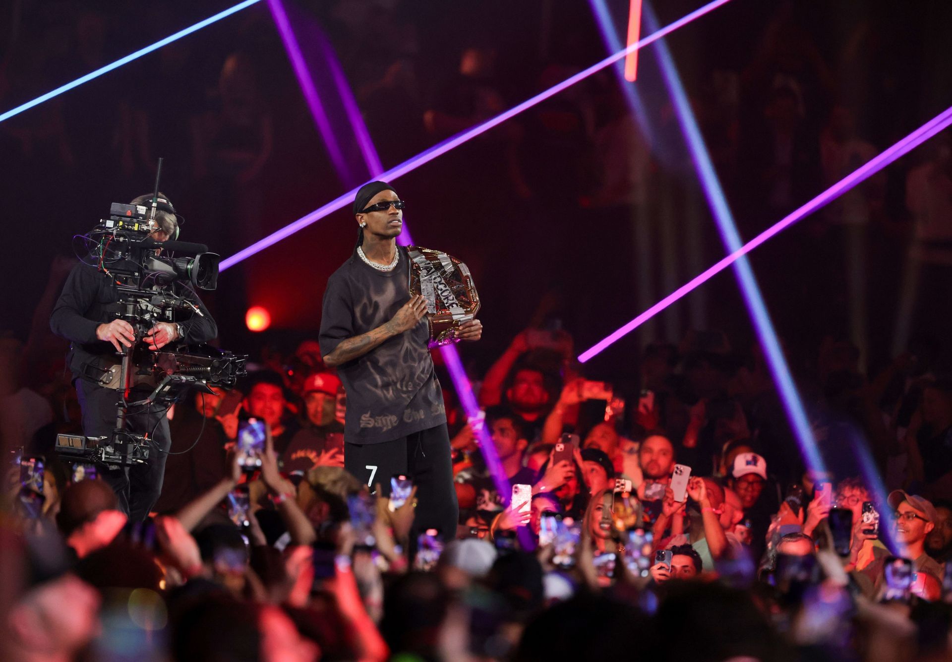 Travis Scott at WrestleMania 41 - Source: Getty