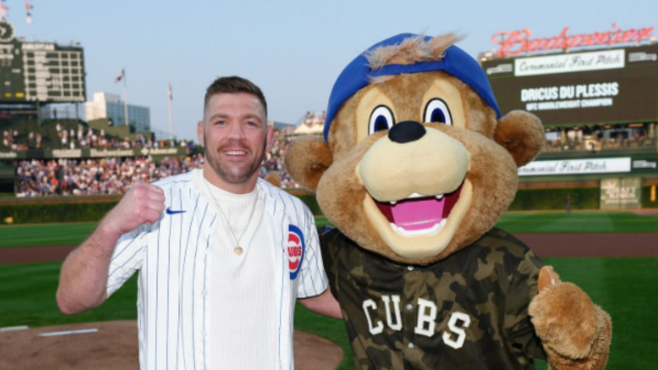 Dricus du Plessis becomes an MLB fan after ceremonial first pitch at Chicago Cubs vs Cincinnati Reds game