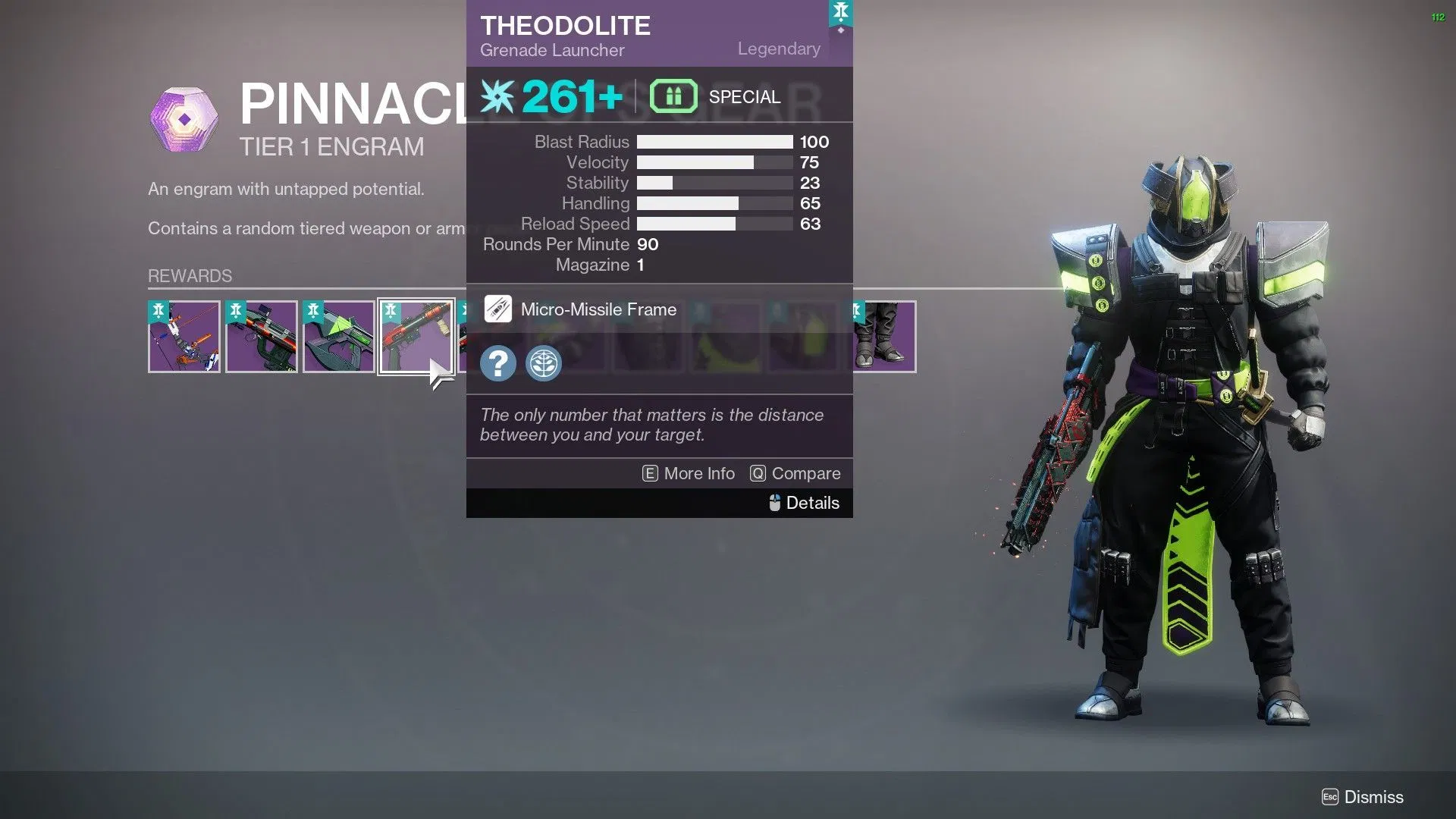 The Theodolite Grenade Launcher (Image via Bungie)