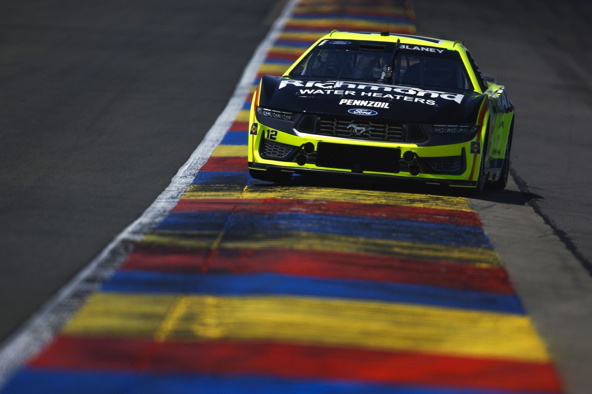 Ryan Blaney (12) during Go Bowling at The Glen at Watkins Glen International. Source: Getty