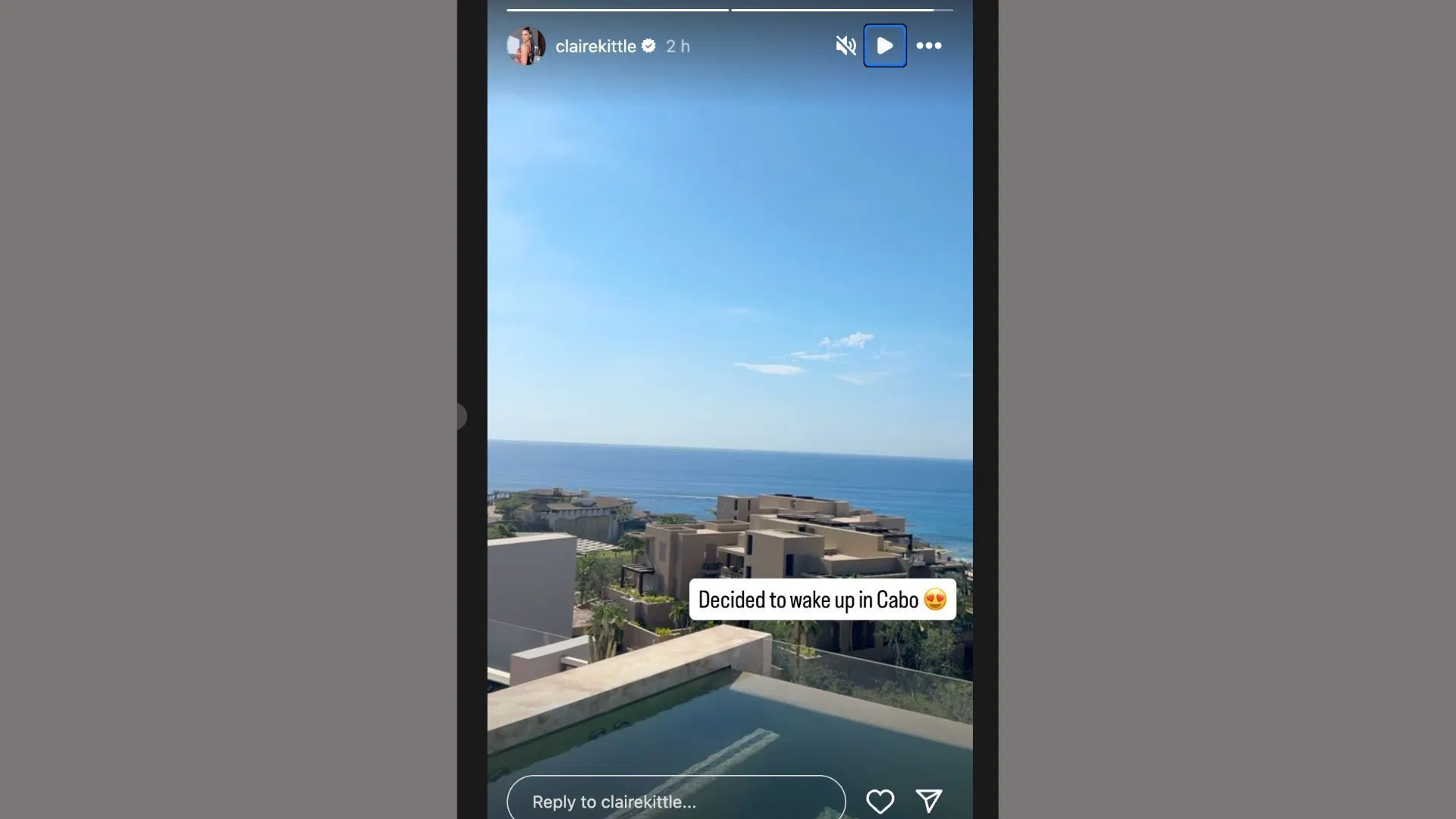 George Kittle&#039;s wife Claire posted a video (image credit: instagram/clairekittle)
