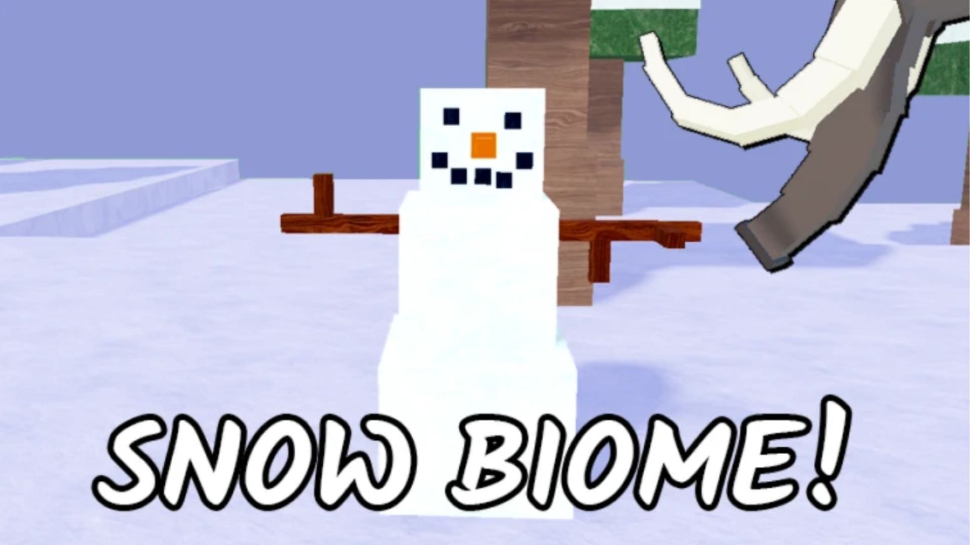 Snow biome in 99 Nights in the Forest