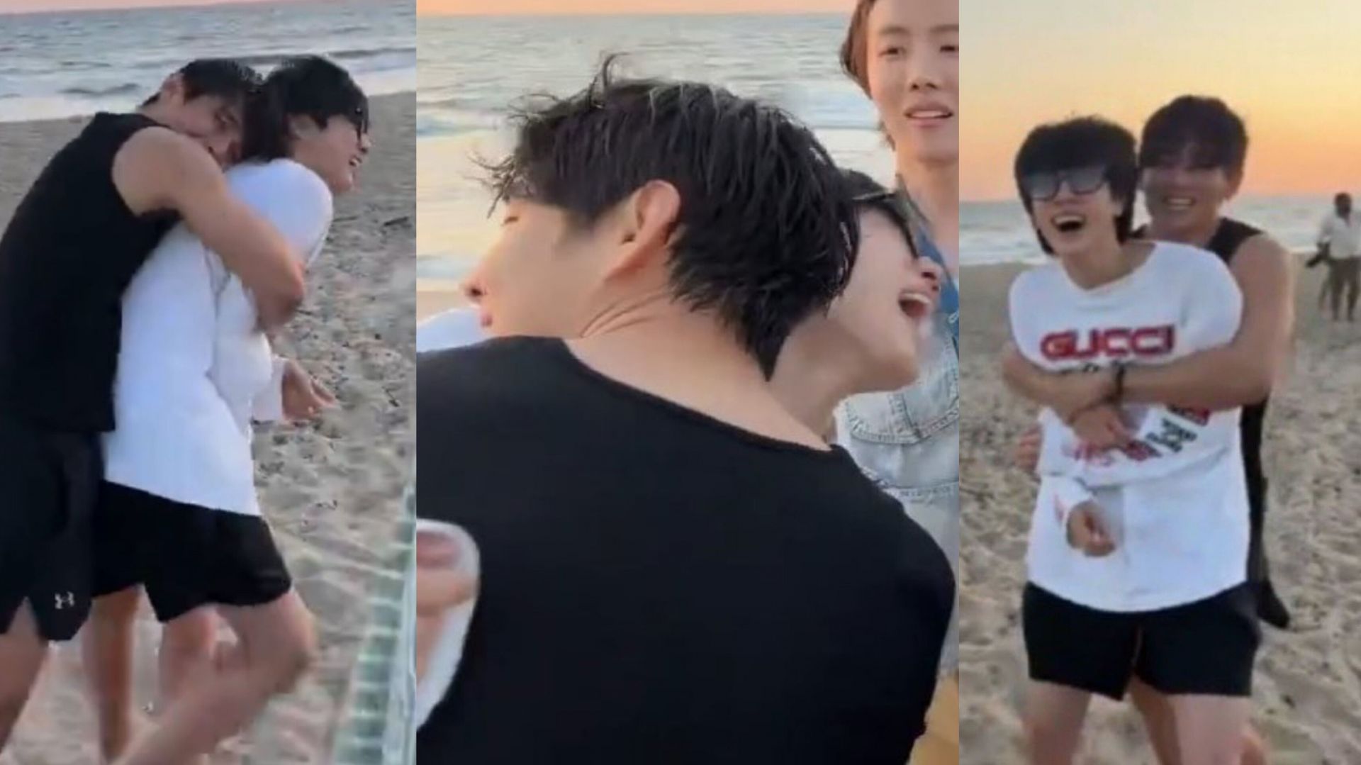 Taehyung clings to Jin throughout BTS