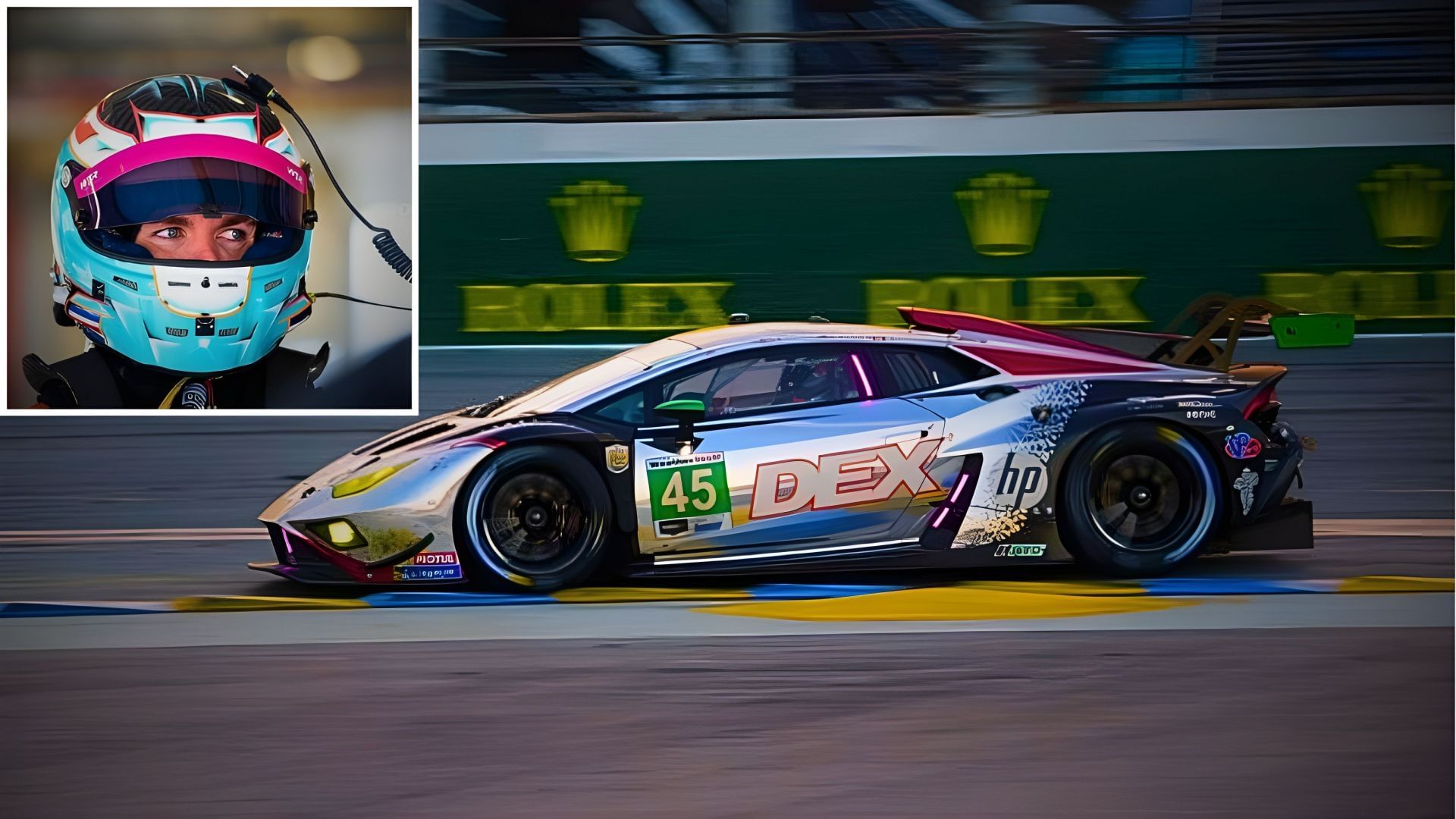 Danny Formal and his no. 45 Lamborghini. Source: via Imagn, Instagram, @danielformal37