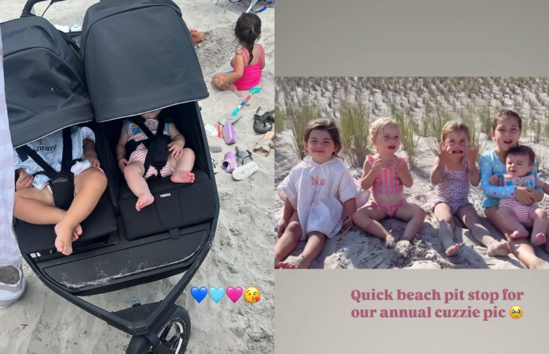 Meredith enjoys beach day with kids after launching foundation honoring Johnny Gaudreau and his brother Matthew (via Instagram/@meredithgaudreau_)