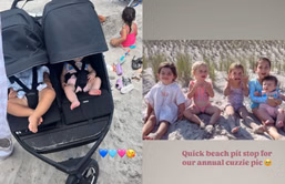 After launching foundation honoring late Gaudreau brothers, Johnny Gaudreau’s wife Meredith enjoys beach day with kids