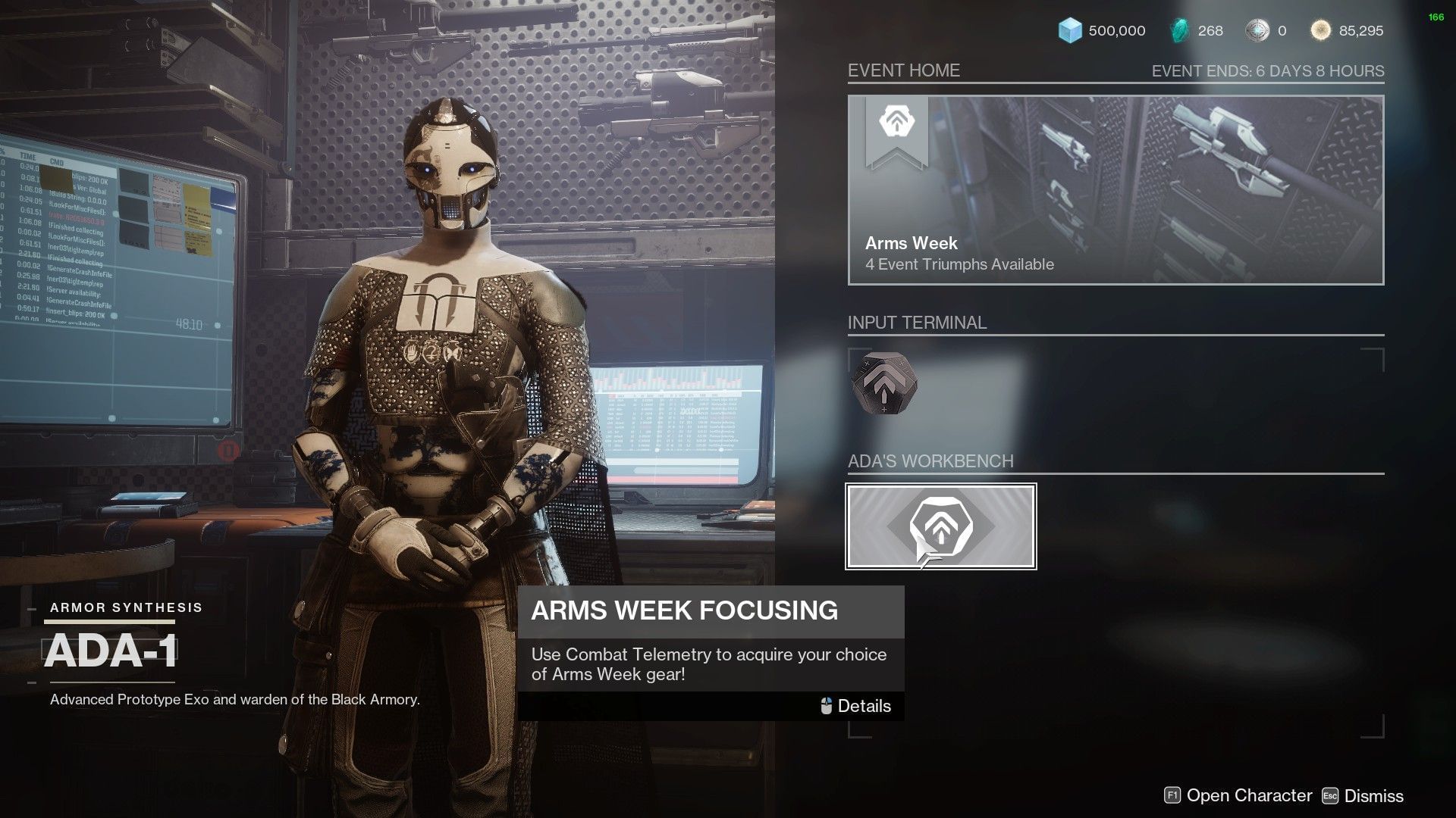 Ada-1 in the Shooting Range (Image via Bungie) 