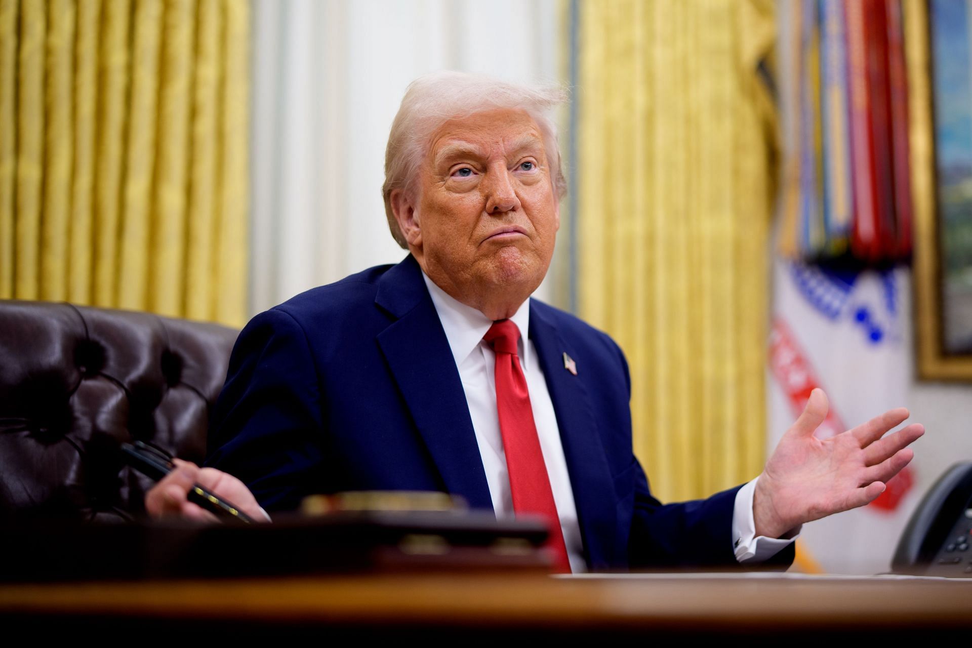 President Trump Signs Executive Orders In The Oval Office - Source: Getty