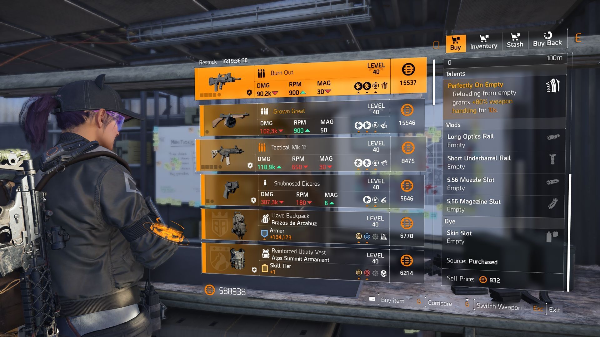 The Division 2 vendor at the White House helipad (Image via Sportskeeda Gaming || Ubisoft)