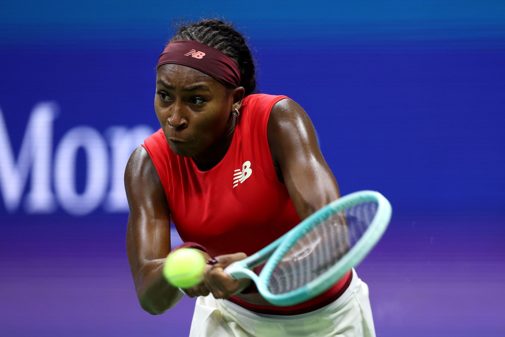 Gauff in action at the 2025 US Open (Image Source: Getty)