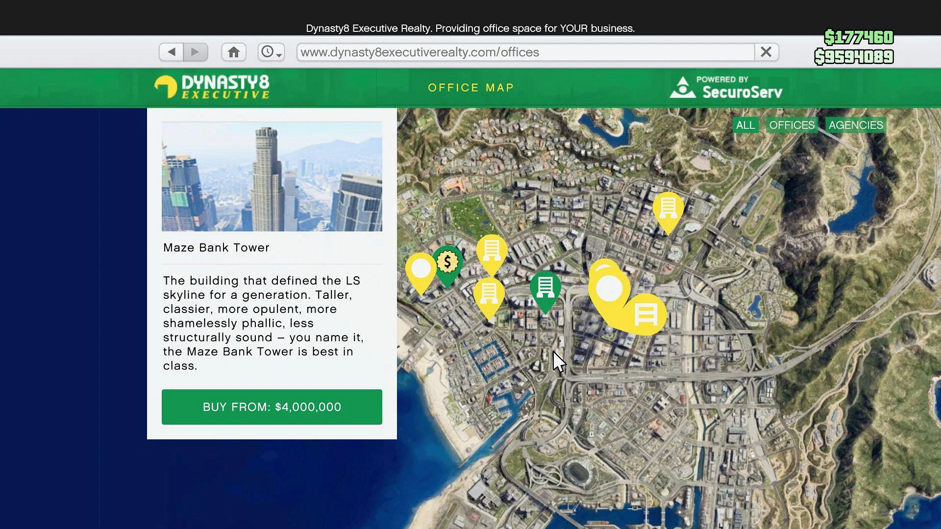 GTA 5 Online Special Cargo business guide: Dynasty 8 Executive (Image via Rockstar Games)