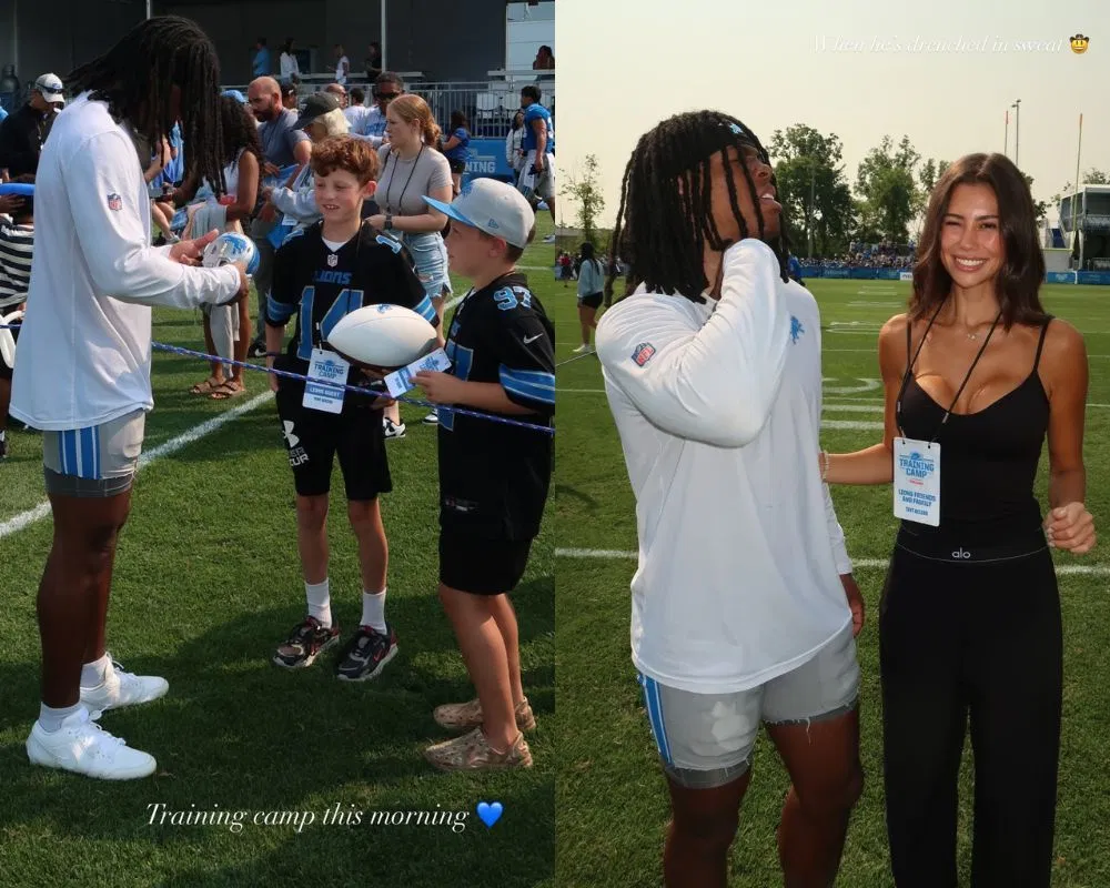 &ldquo;Training Camp This Morning 💙&rdquo; &ndash; Nicole Anderson shares Lions camp pics with Gibbs [IG/@madisynnnicole]