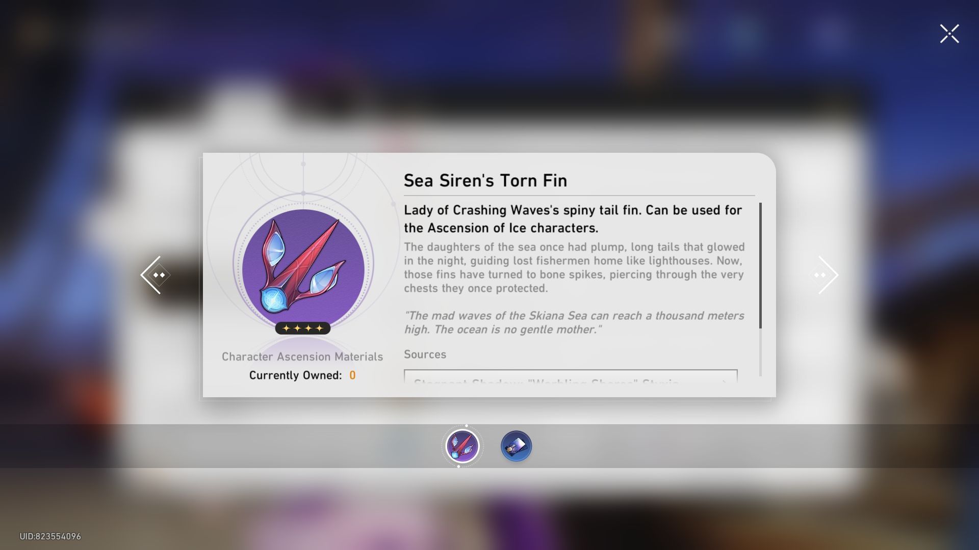 Sea Siren&rsquo;s Torn Fin (Image via Sportskeeda Gaming || HoYoverse)