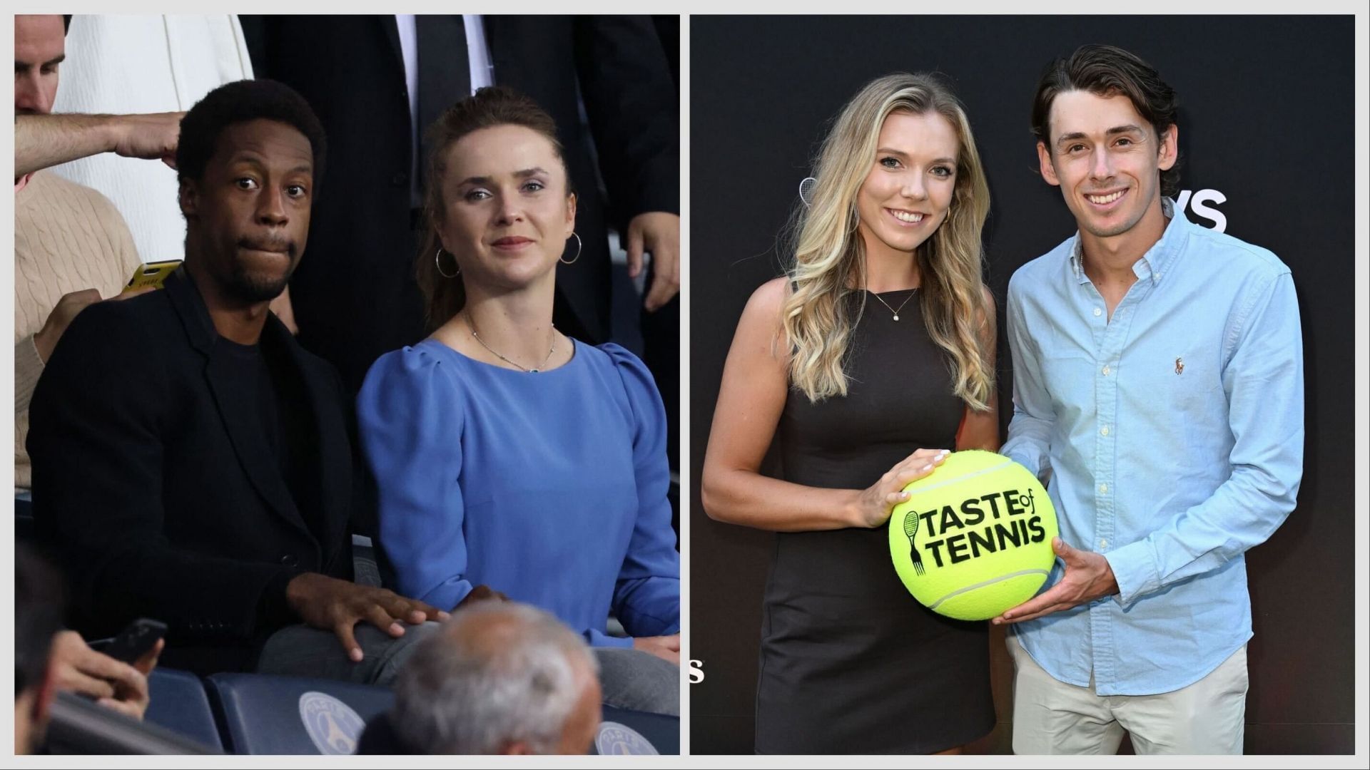 Gael Monfils-Elina Svitolina, Katie Boulter-Alex de Minaur are the two prominent couples in the US Open 2025 draw. (Photos: Getty)