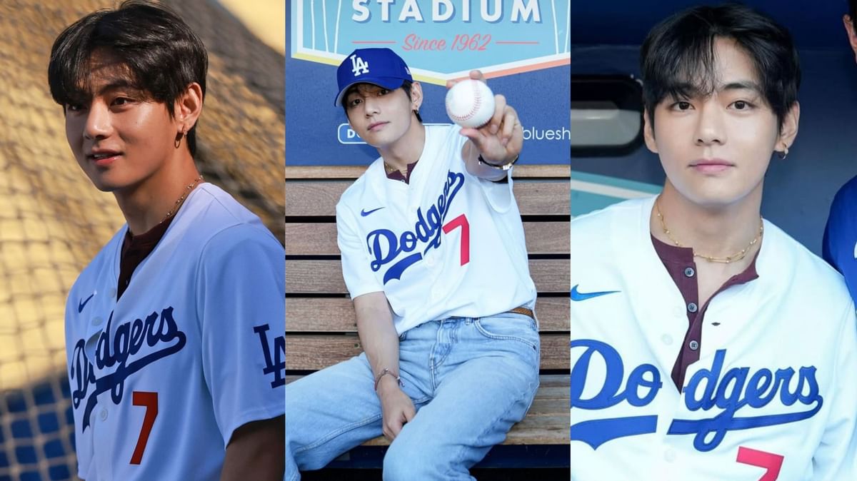 "ABSOLUTELY GORGEOUS!"- BTS' Taehyung's stunning visuals at Dodgers' first pitch takes the internet and the locals by storm