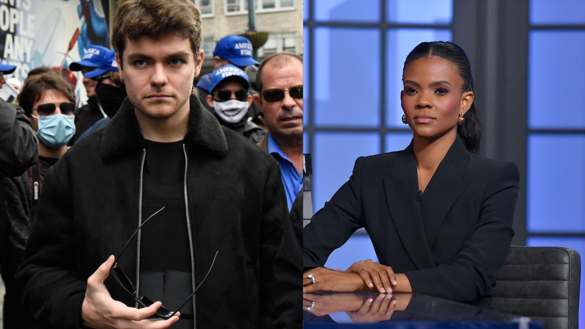 Candace Owens and Nick Fuentes (Image via Getty)