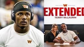 Terry McLaurin shares rare photo of wife Caitlin Winfrey as Commanders WR arrives at team office to sign $96M contract extension
