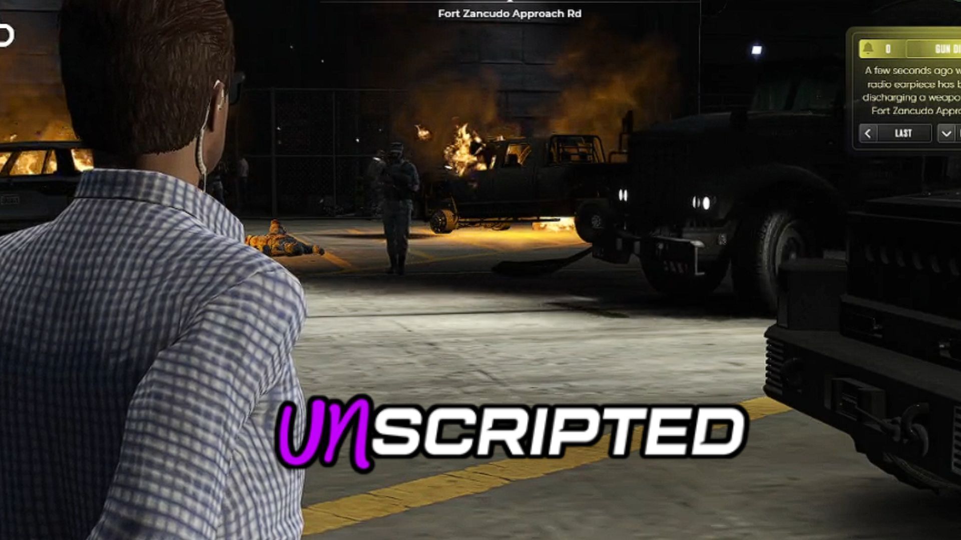 Unscripted GTA RP has been under criticism latley (Images via Unscripted, ThatReyez/Twitch)  