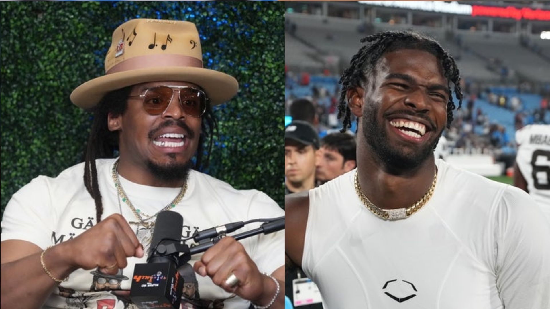 Cam Newton and Shedeur Sanders