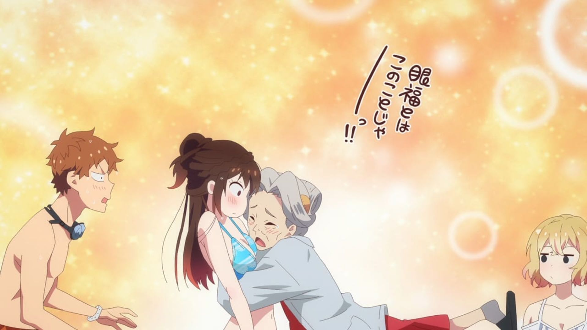 Chizuru and Kazuya meet Nagomi and Mami (Image via TMS Entertainment)