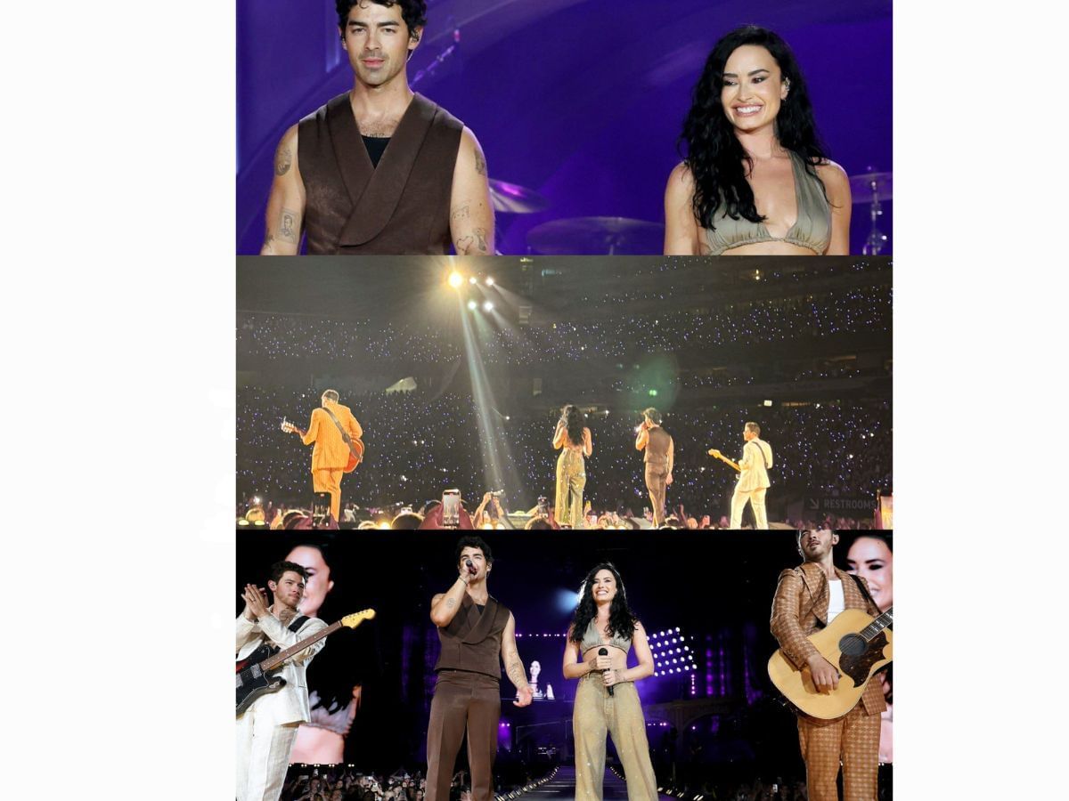 Demi and Joe Jonas&#039; recent Camp Rock reunion (Image via X/ @archivefordemi)