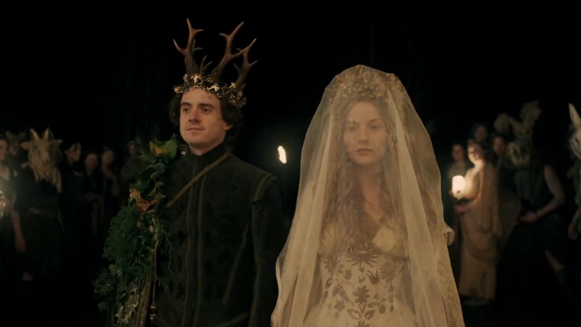 The King and Queen of Beltane (Image via Starz)