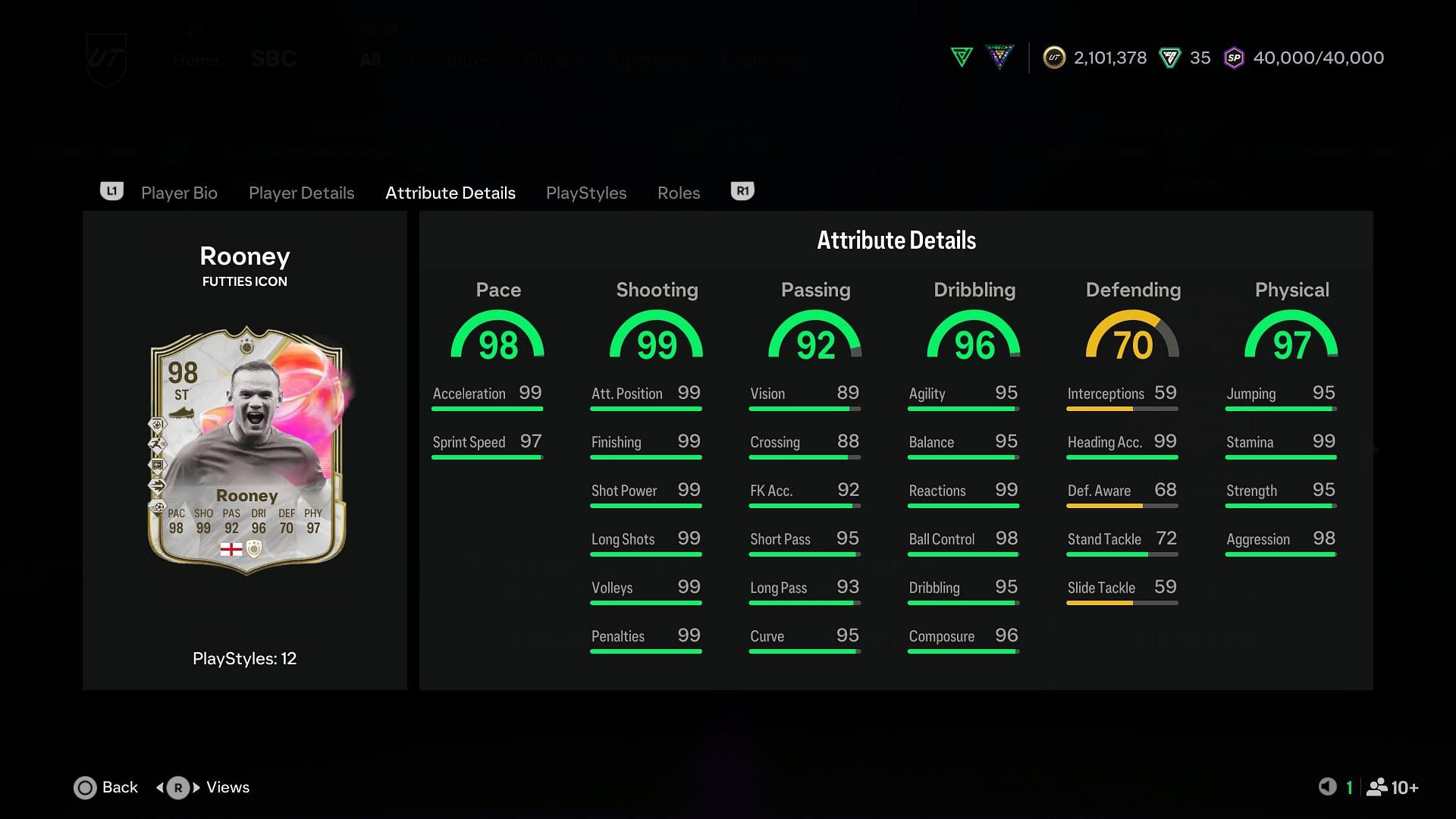 The stats (Image via EA Sports)