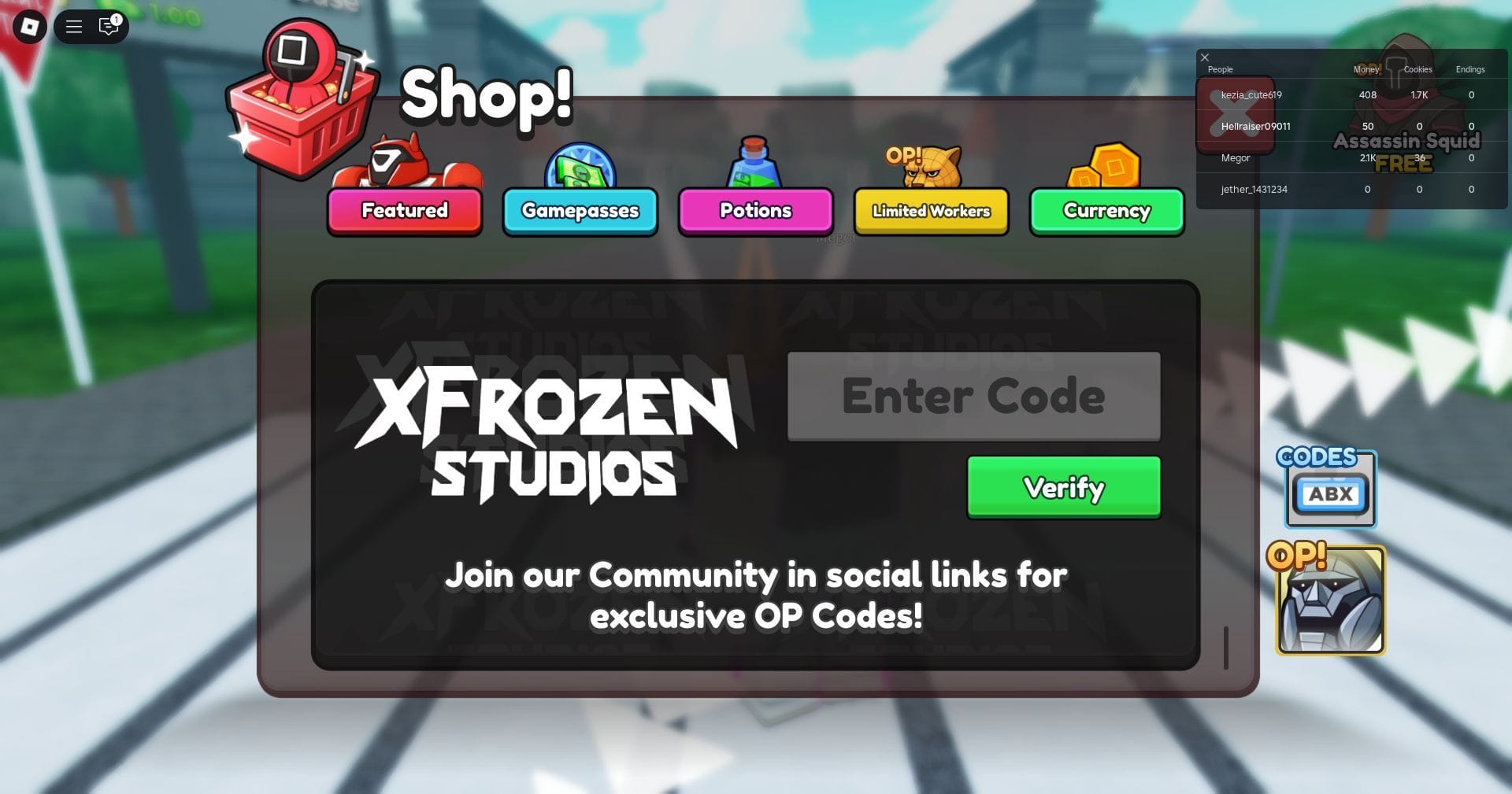 Redeem the code here (Image via Roblox)