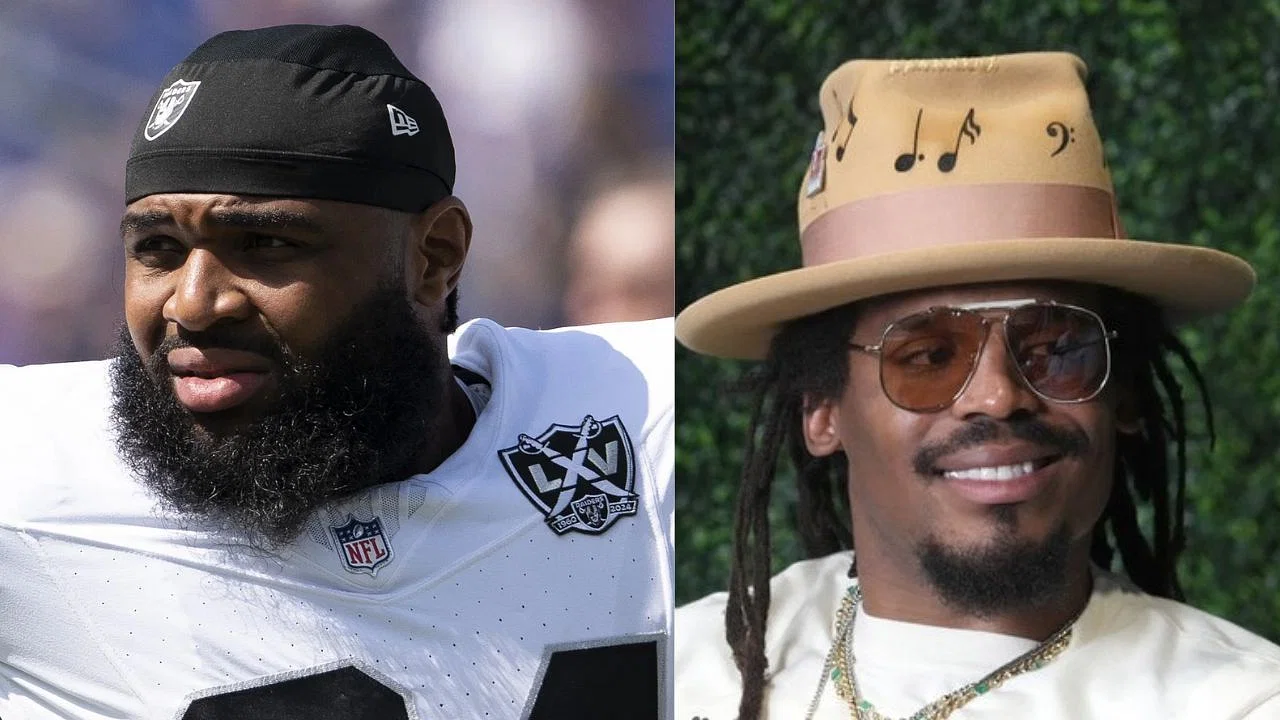 &ldquo;That&rsquo;s not why he got released&rdquo;: Cam Newton reacts as Christian Wilkins gets cut over kissing drama 1 year after $110,000,000 Raiders deal 