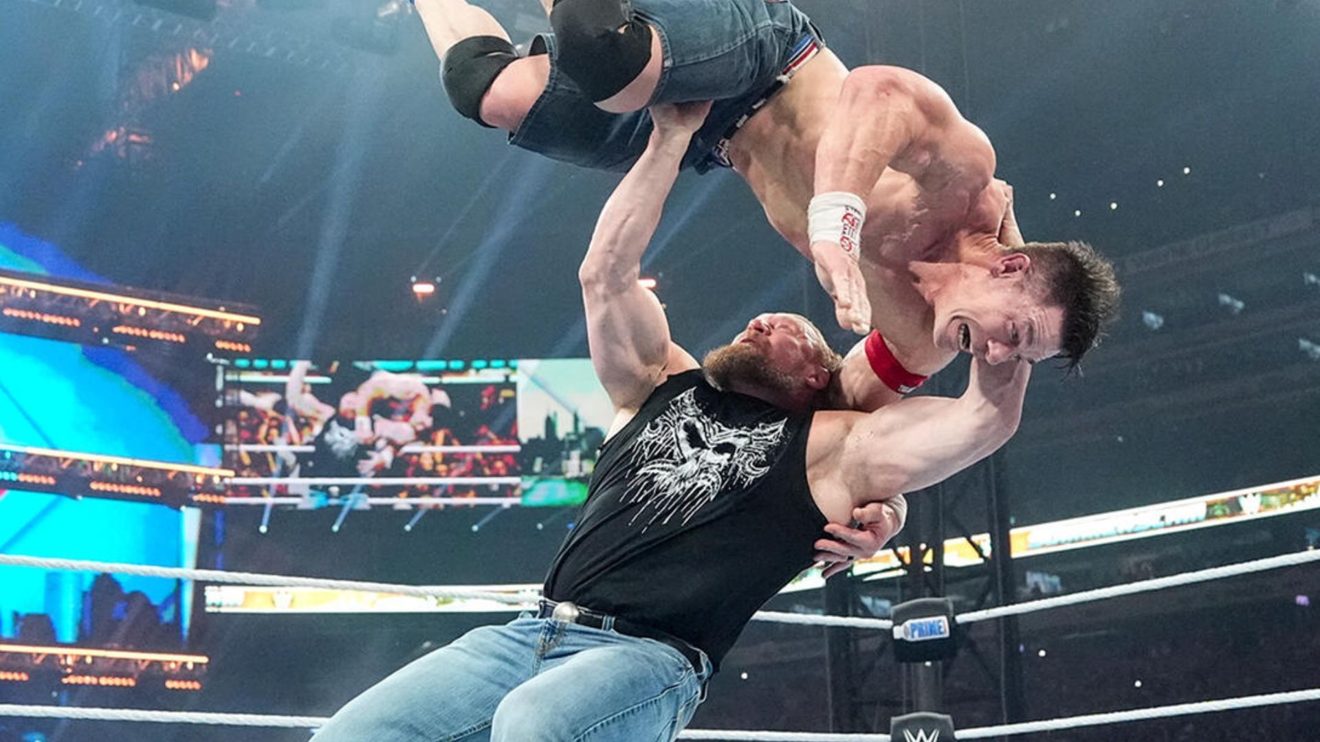 Brock Lesnar and John Cena at WWE SummerSlam 2025! [Image credit: WWE.com]