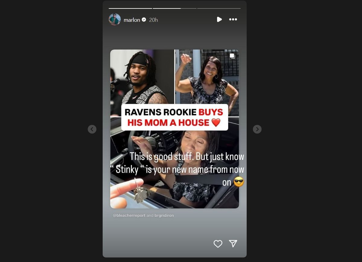 A screenshot of Humphrey&#039;s story. [Image credits: Instagram]